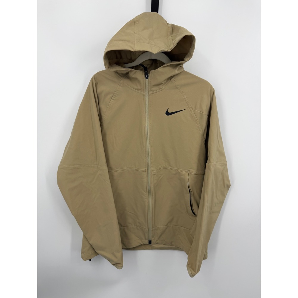Nike Pro Flex Vent Max Jacket Mens Large Tan DQ6593-250 Full Zip Hooded Training